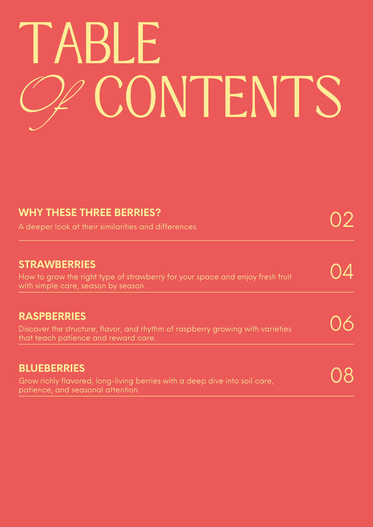 Strawberries, Raspberries & Blueberries in Containers