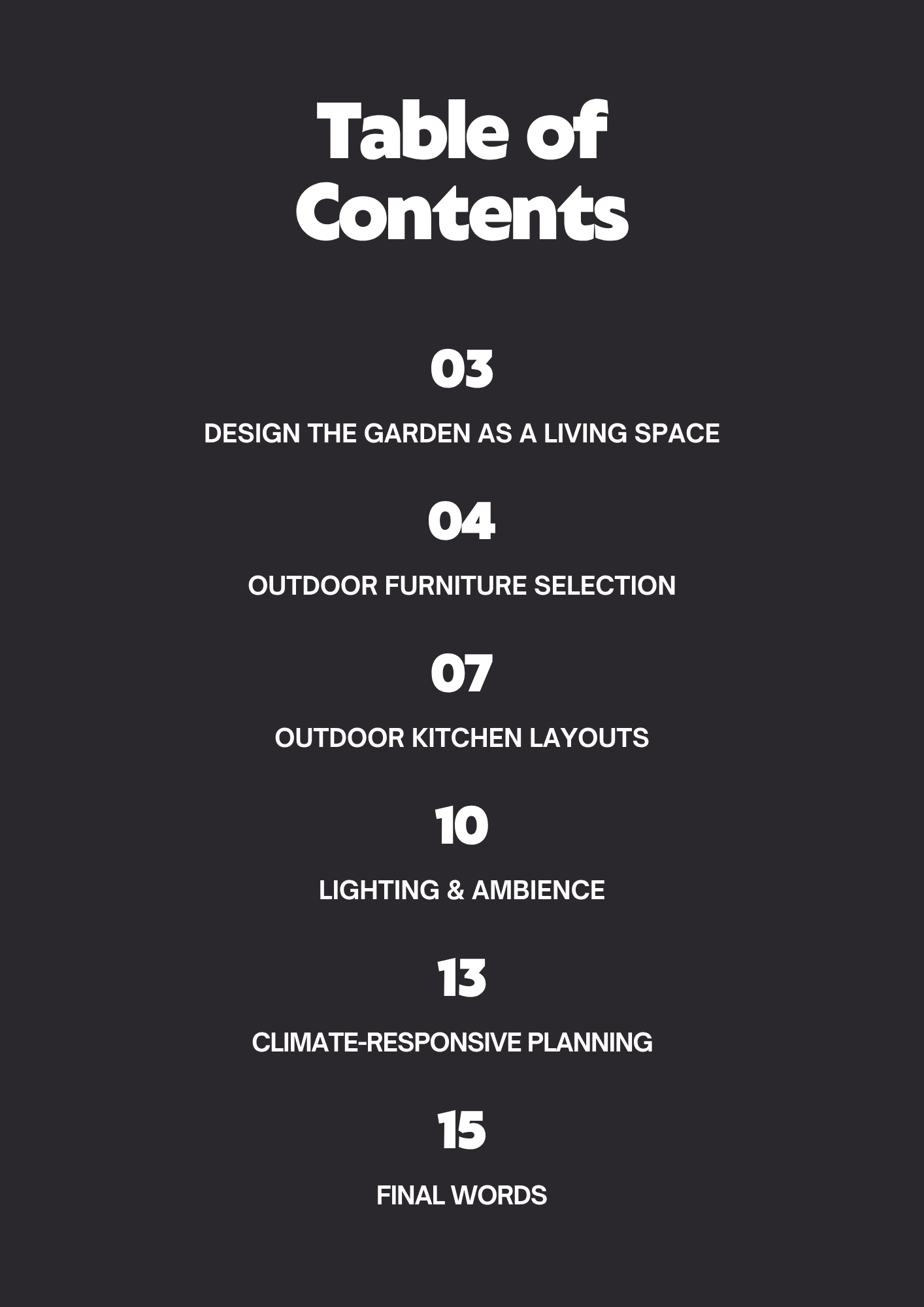 Garden Furniture & Outdoor Kitchens