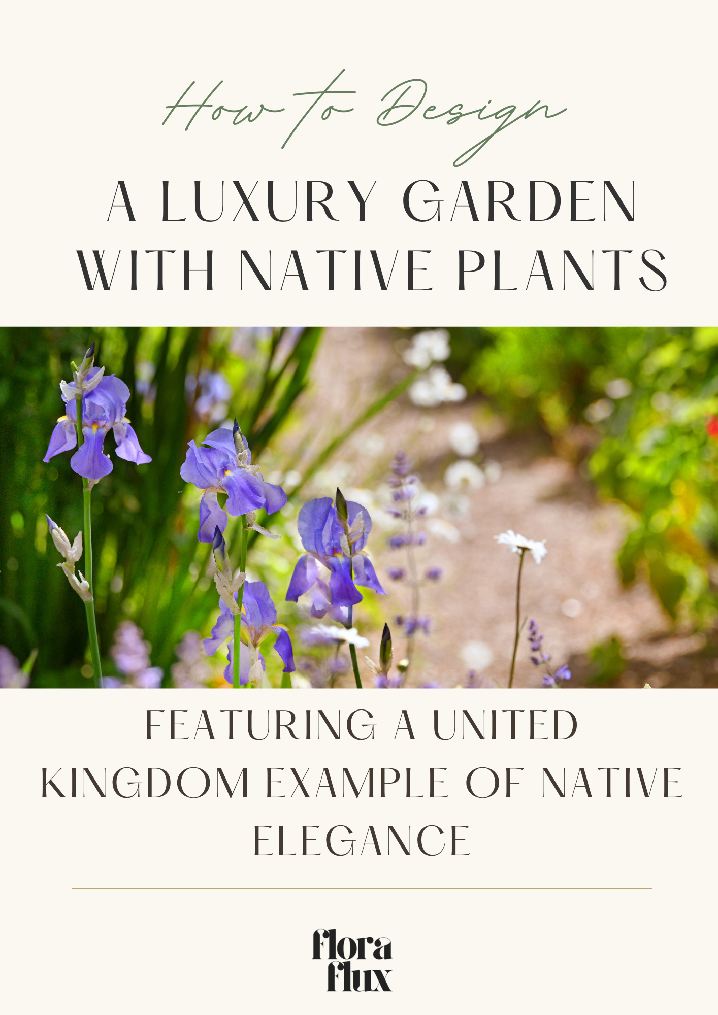 Luxurious garden with UK native plants