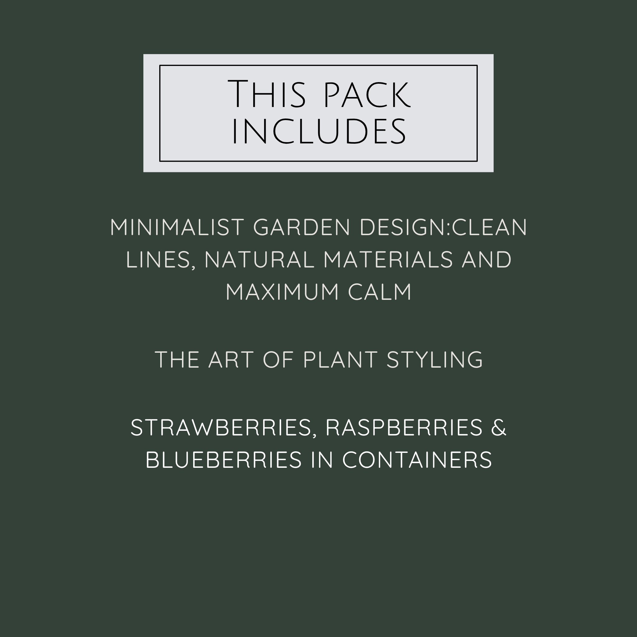 Minimal garden style